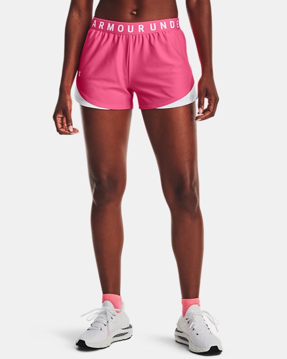 Women's UA Play Up Shorts 3.0, Pink, pdpMainDesktop image number 0